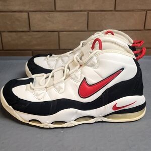 Nike Air Max Uptempo 95 Mens  Sz 10 White Black Red Athletic Sneakers CK0892-101